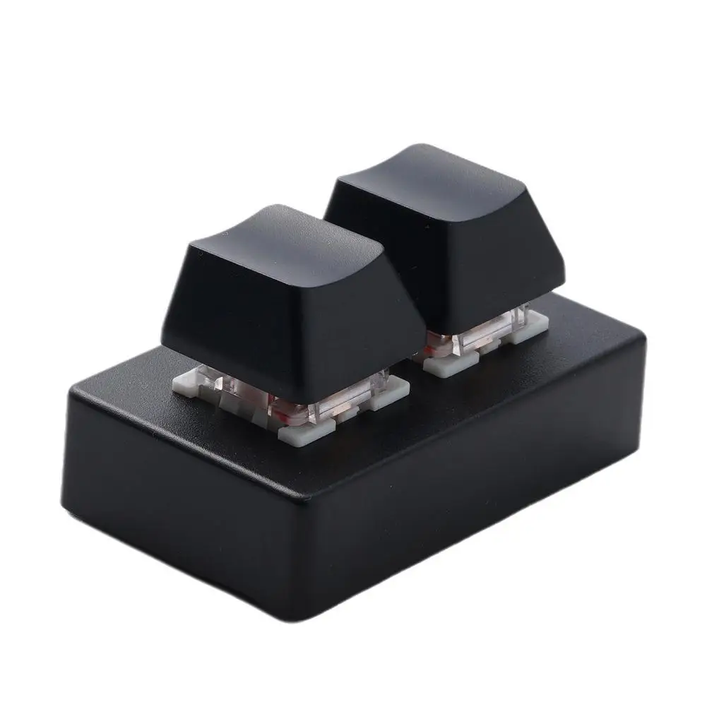 2-klawiszowa USB Mini Klawiatura Programowalna z Makro, Klawiatura do Kopiowania i Wklejania, Klawiatura do Photoshopa, Klawiatura do Gier, Czerwone Przełączniki