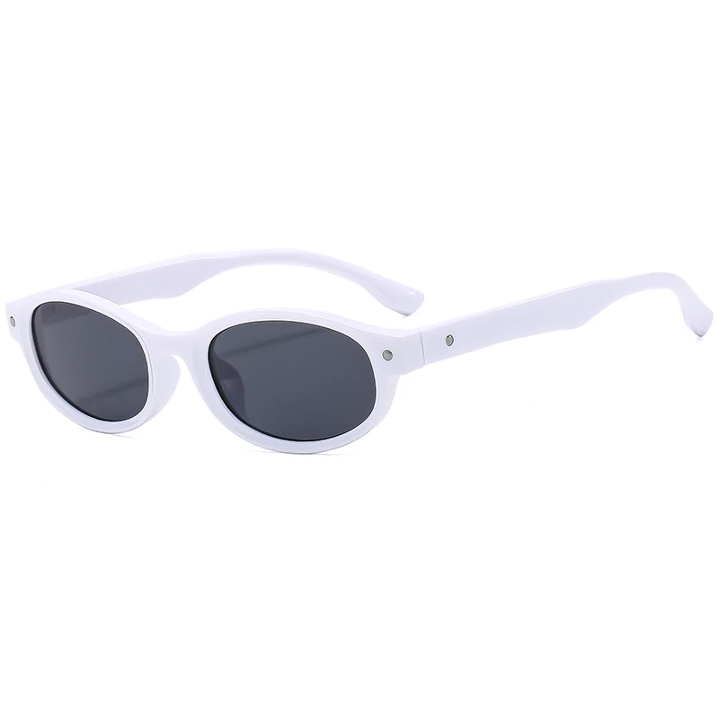 New Personalized Mi Nail Fashion Trend Sunglasses Women Oval Small Frame Y2K Sun Glasses UV Protection Female