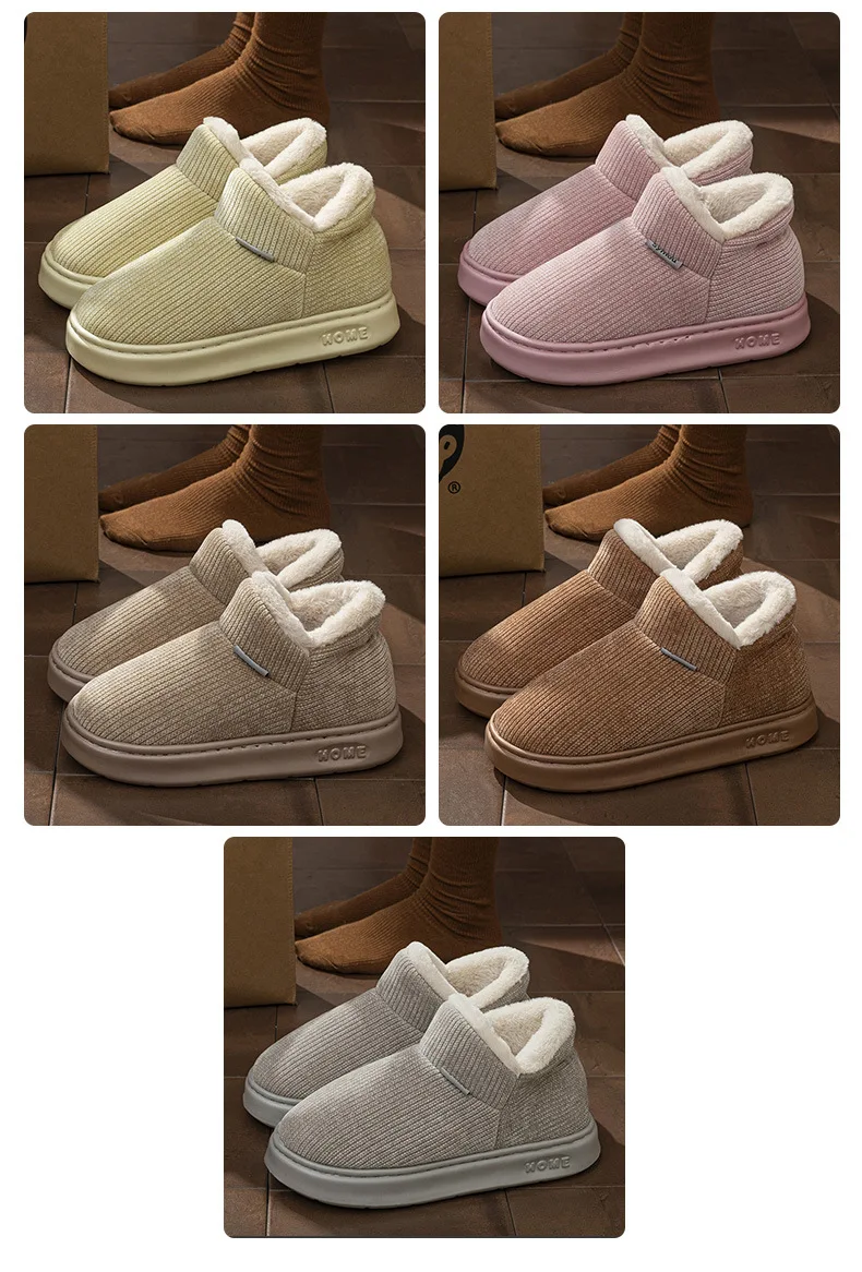 Herren-Plattformschuhe in Übergröße, EVA-Anti-Rutsch-Dicksohle, Winter-Warm-Plüsch-Hausschuhe für den Heimgebrauch, Indoor-Komfort – Detail 10