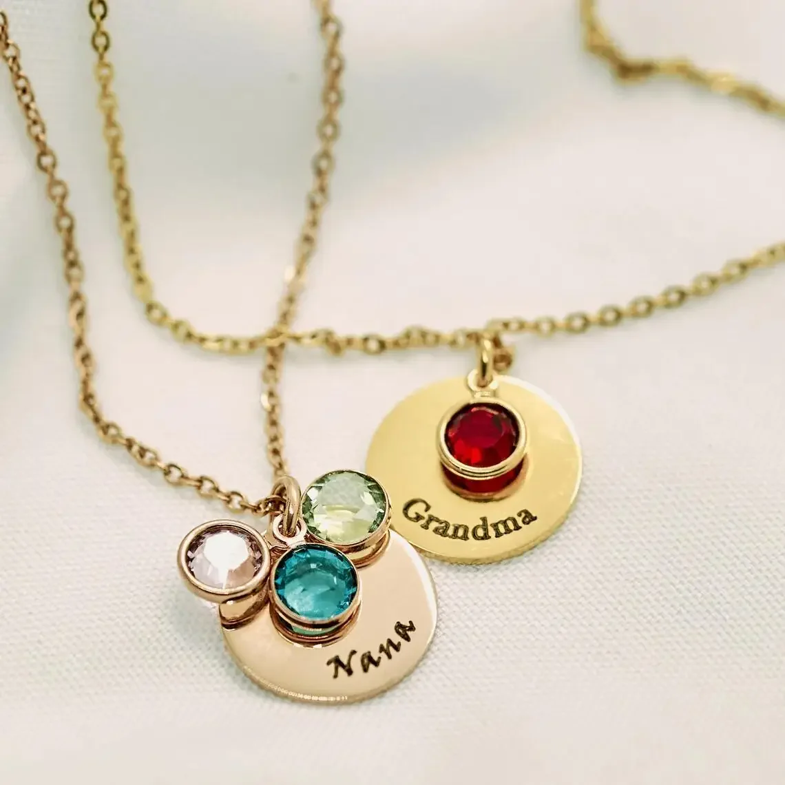 Personalized Name Necklace Mothers Day Jewelry Engrave Text Date Birthstone Customized Pendant Gift for Grandma Mimi Gift