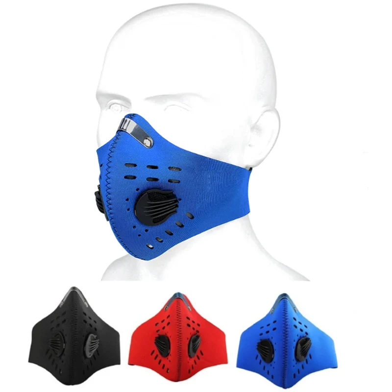 Men Women Cycling Bike Wear Mask Outdoor Anti Dust Face Mask Breathable Anti-pollution Air Filter Face Anti Fog Face Mouth Masks