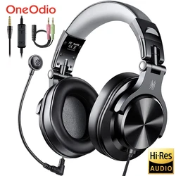 Oneodio A71D Wired Gaming Headset Gamer Over Ear Hi-Res Audio Headphones With Detachable Microphone For PC Computer PS4 PS5 Xbox