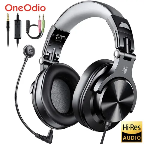 Wired Gaming Headset with Detachable Mic Oneodio