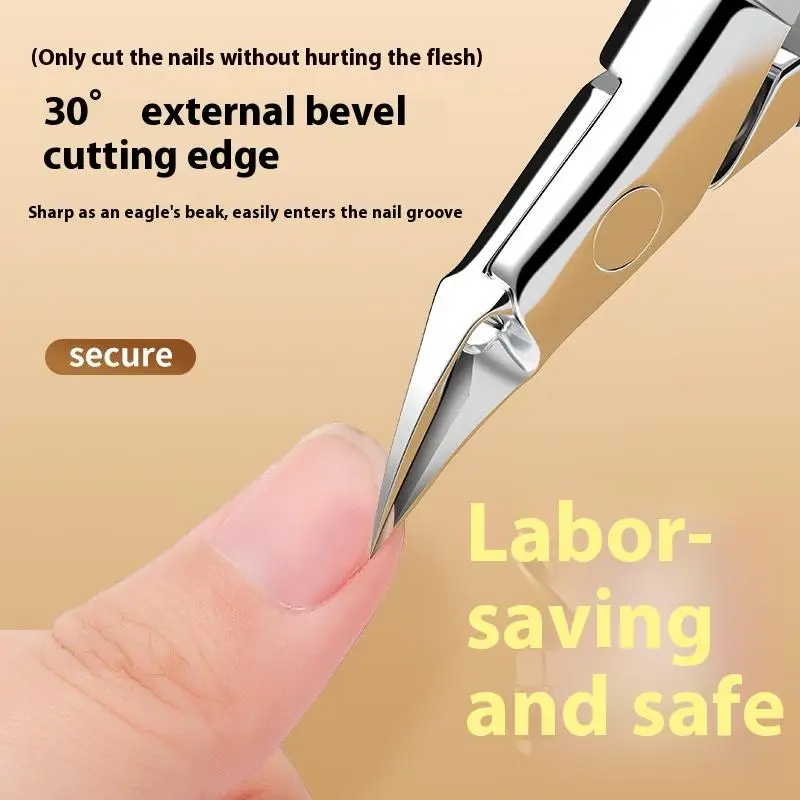 Gebogen diagonale nagelknipper voor dikke en ingegroeide teennagels Seniorenvriendelijk Gemakkelijk te knippen - Teennagelknipper