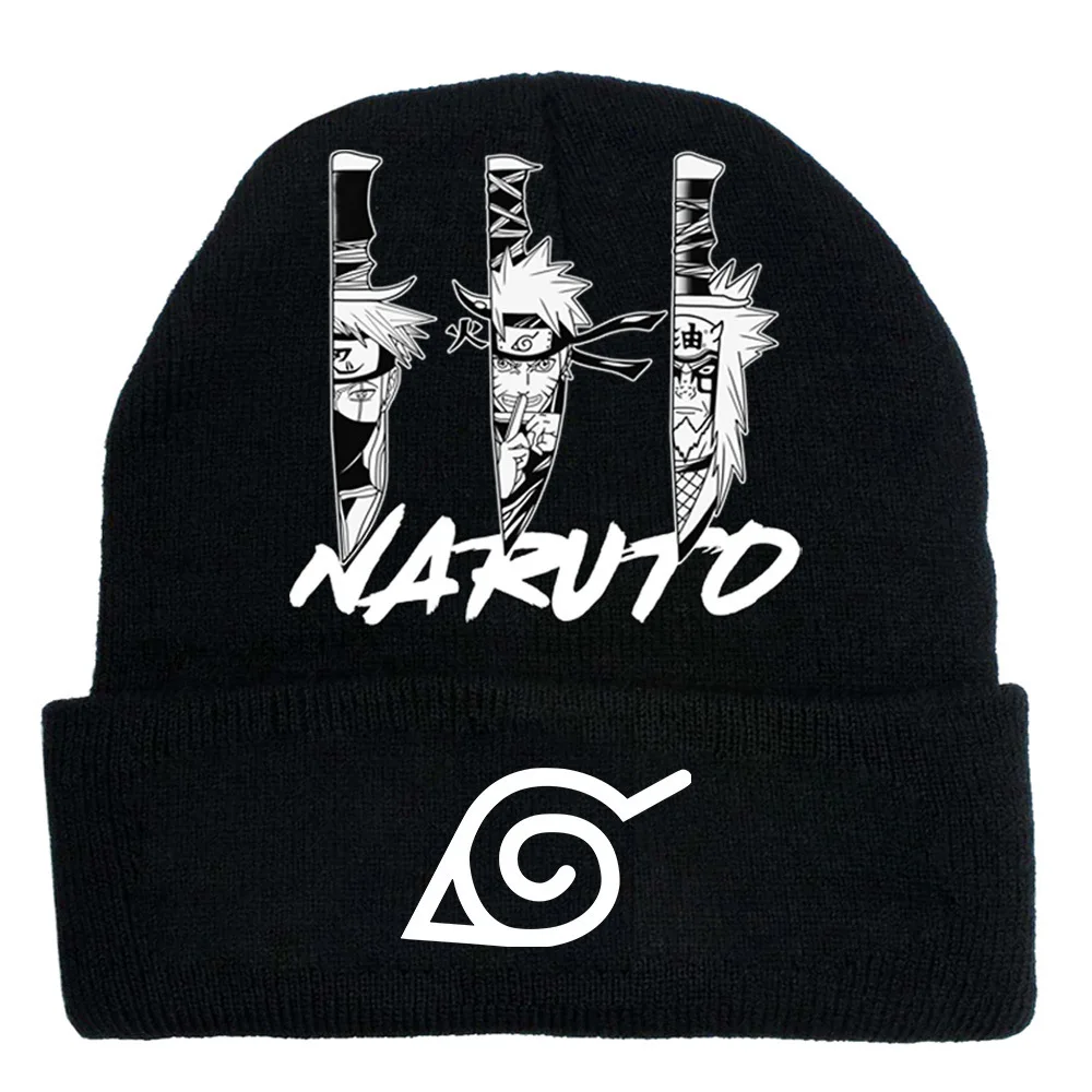 Anime Naruto Gebreide Muts Cartoon Naruto Anime Winter Gebreide Muts Warme Oorbeschermer Wintermuts voor Kerstmis Speelgoedcadeau