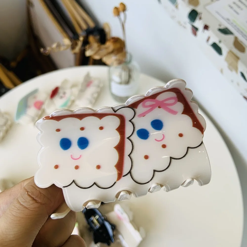 

Funny Waterproof Cartoon Animal Shark Clip Korean Style Hairgrips Acrylic Hair Claw Bow Dog Women Hair Accessories Friends