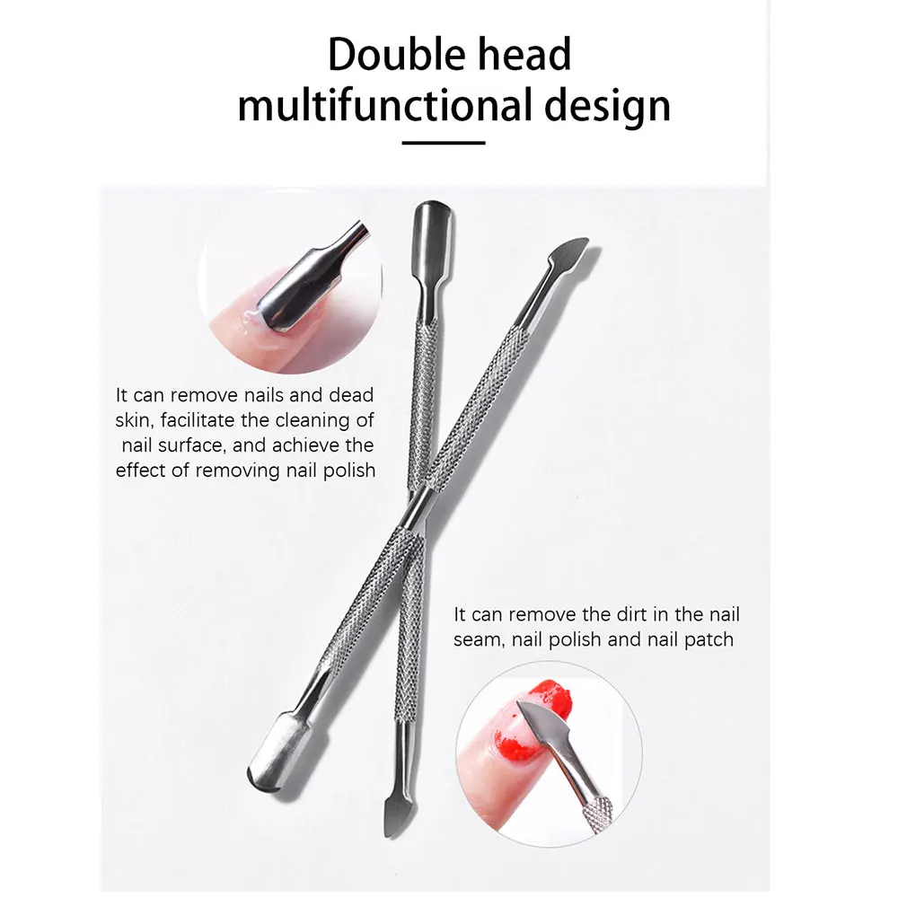1/3Pc Cuticle Pusher Stainless Steel Dead Skin Cuticle Remover Manicure Cleaner Care Nail Tools Manicure Tools Repousse Cuticule