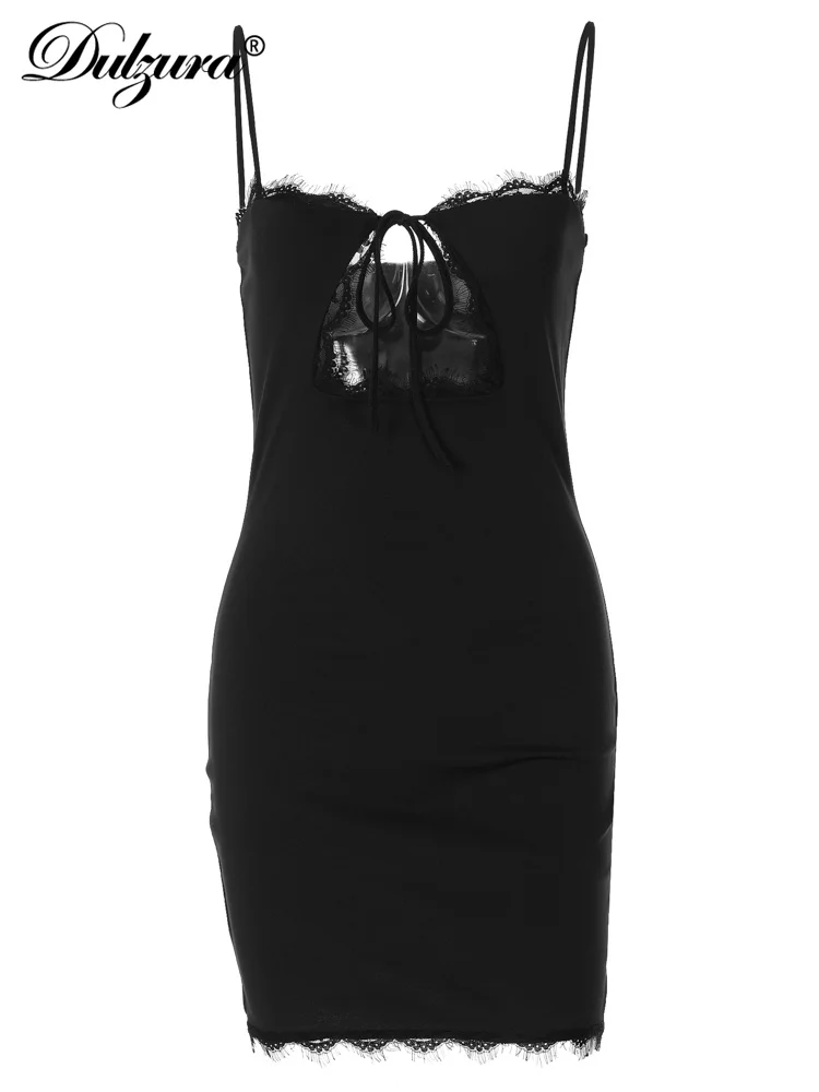 Dulzura-女性用スパゲッティストラップミニドレス,ノースリーブ,タイトフィット,カットアウトドレス,イブニングパーティー,クラブ,バケーション,セクシーな服,y2k