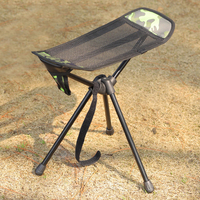 Camping Chair Foot Rest Folding Fishing Seat Chair Foot Rest Portable Moon Chair Footstool for Hiking Picnic Fishing