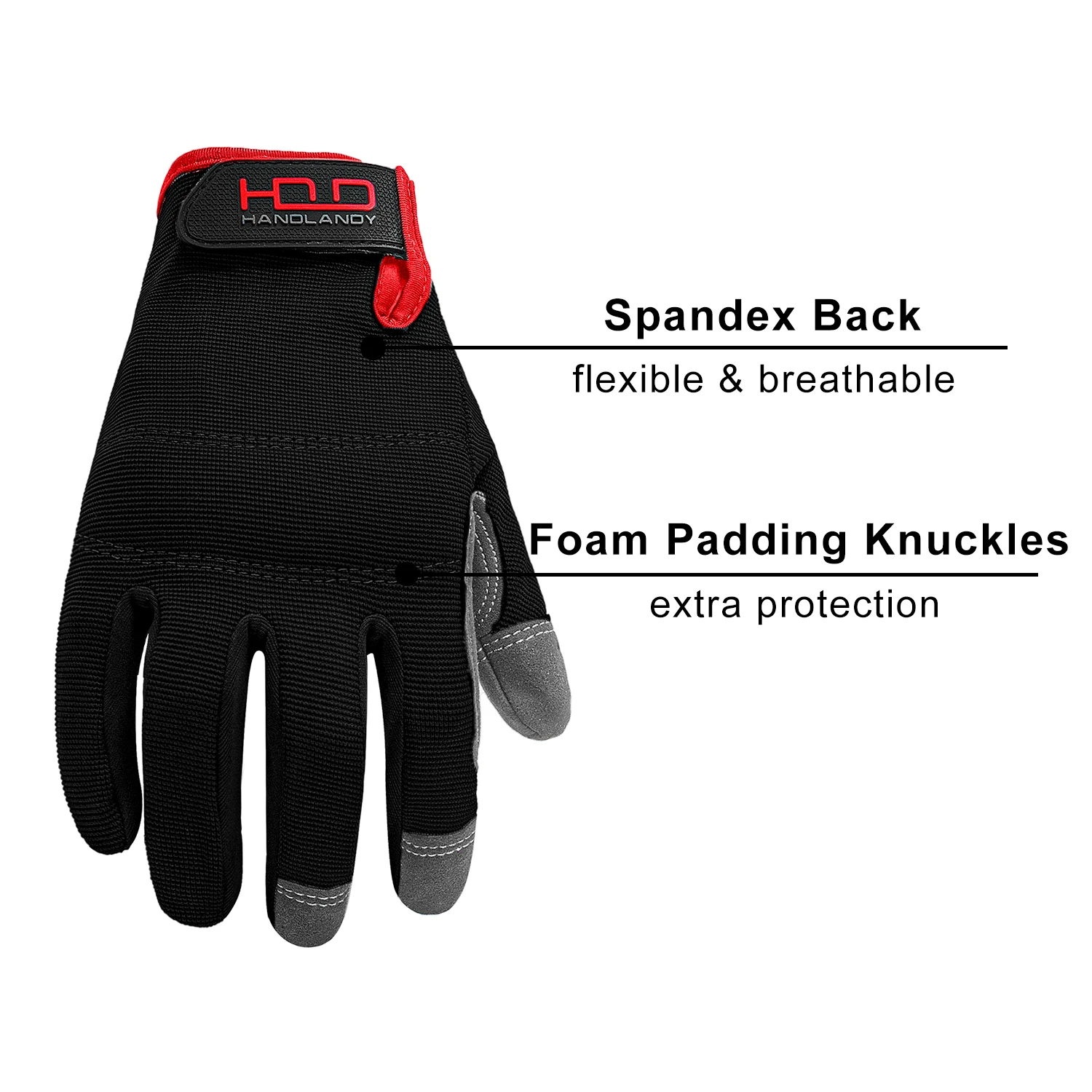 Light Duty Anti-silp Anti-Vibration Touch Screen EN388 Mechanic Safety Work Gardening Gloves