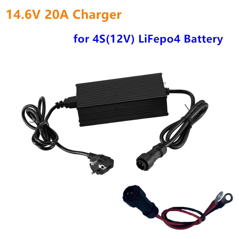 Cargador de batería LiFePO4 de 14,6 V 29,2 V 43,8 V 10A/20A/30A para batería Lifepo4 de 12 V, 24 V, 36 V