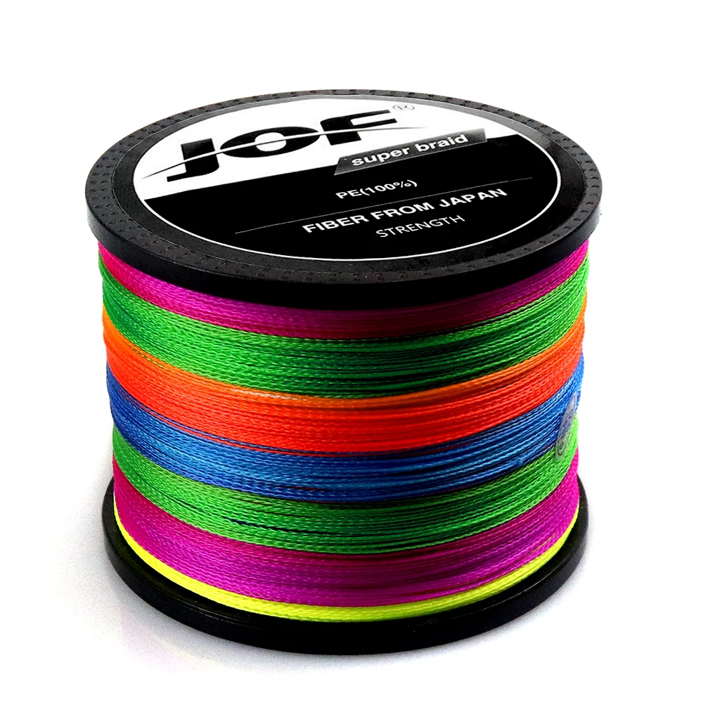 JOF 300 M 500 M 1000 M 4 Stränge 8-80LB PE Geflochtener Angeldraht Multifilament Superstarke
