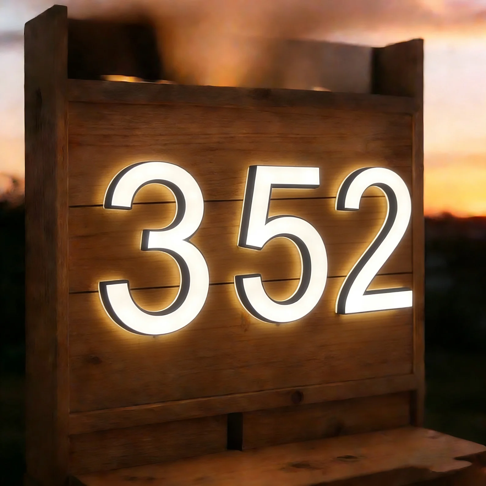 

Современный подарок на новоселье, светодиодные акриловые светящиеся номера домов, всепогодная уличная табличка для дома, номера для гостиничных номеров, номера на двери