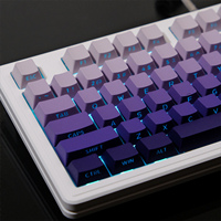 K135 Gradient Keycaps Side Printed PBT Double Color Translucency Keycaps OEM Profile for MX Switches Gaming Key Cap
