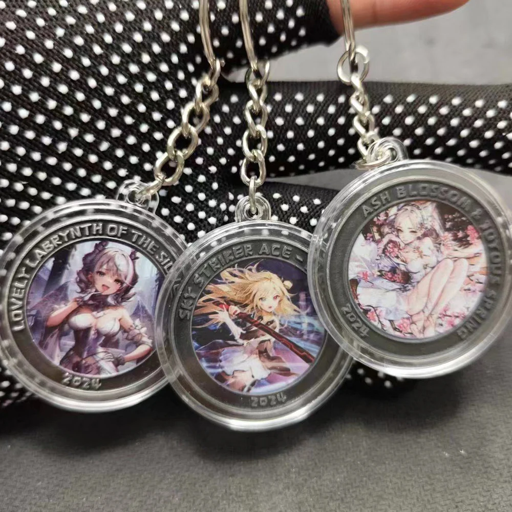 

Diy Self Made Yu-Gi-Oh! Sky Striker Ace Raye Coin Keychain Labrynth Zinc Alloy Electroplated Distressed Coins Gift Toys