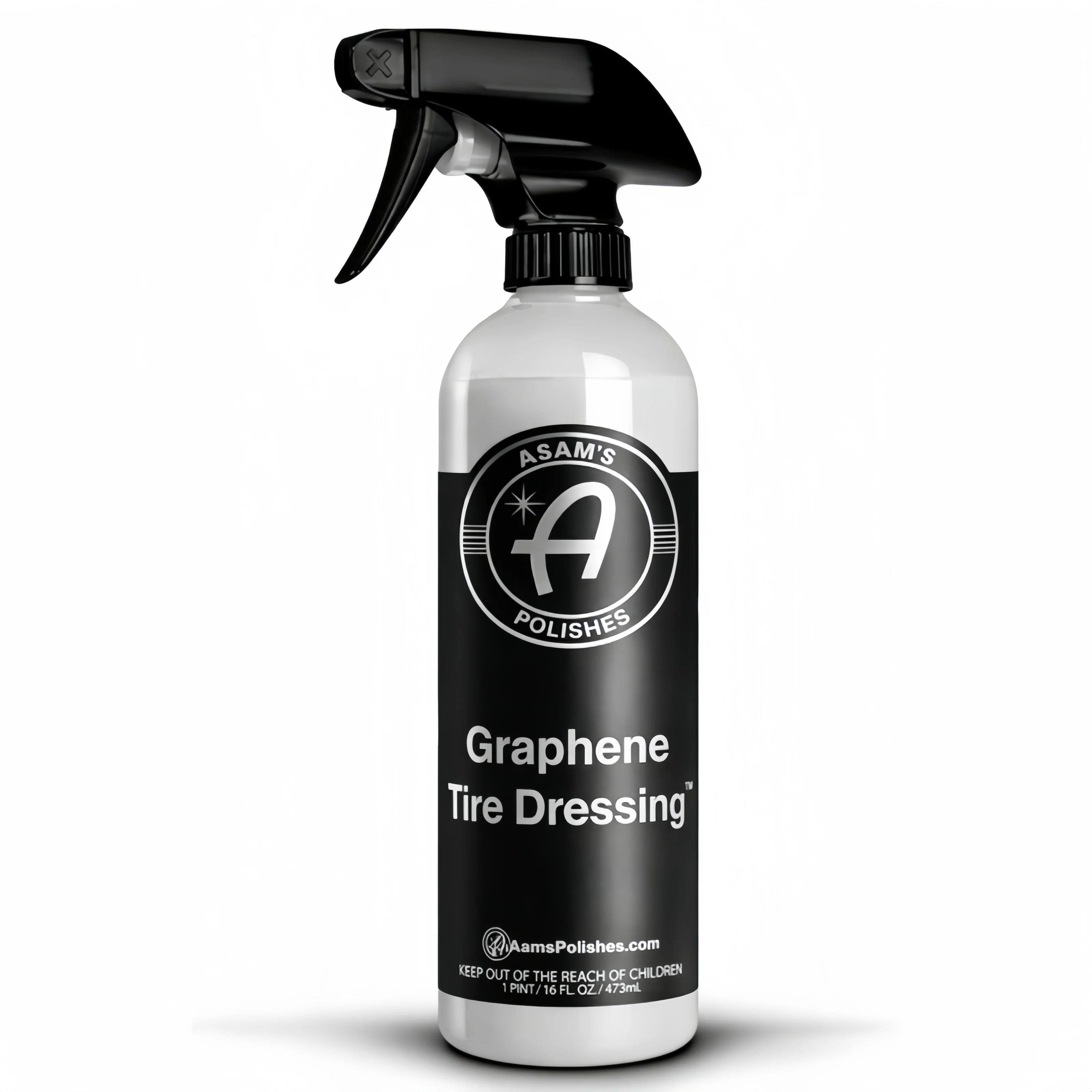 Graphene Tire Dressing Spray 16 oz – High Gloss Tire Shine, Long Lasting Protection, Non-Greasy Formula for Deep Black Finish