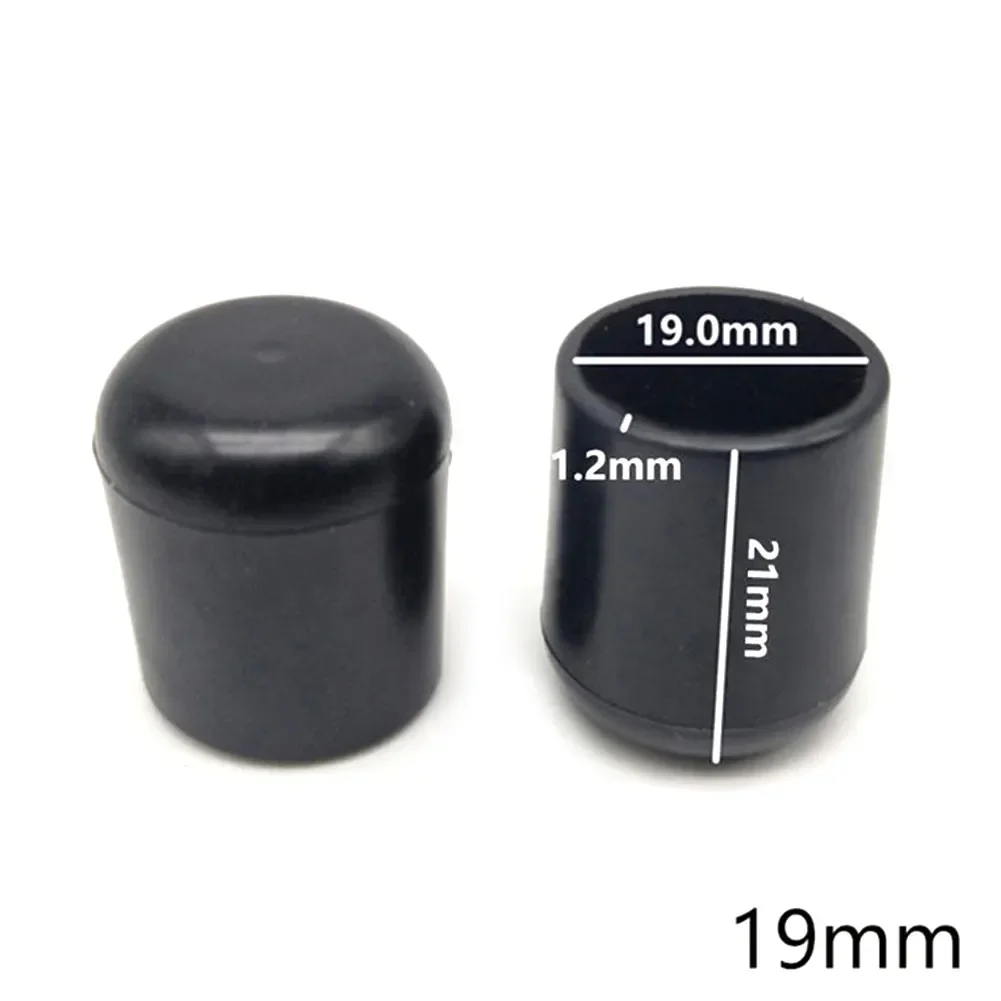 Living Room Chair Leg Cap Table Feet Protector 20pcs Accessories Anti Scratch Anti-Slip Black Covers Ferrules Furniture