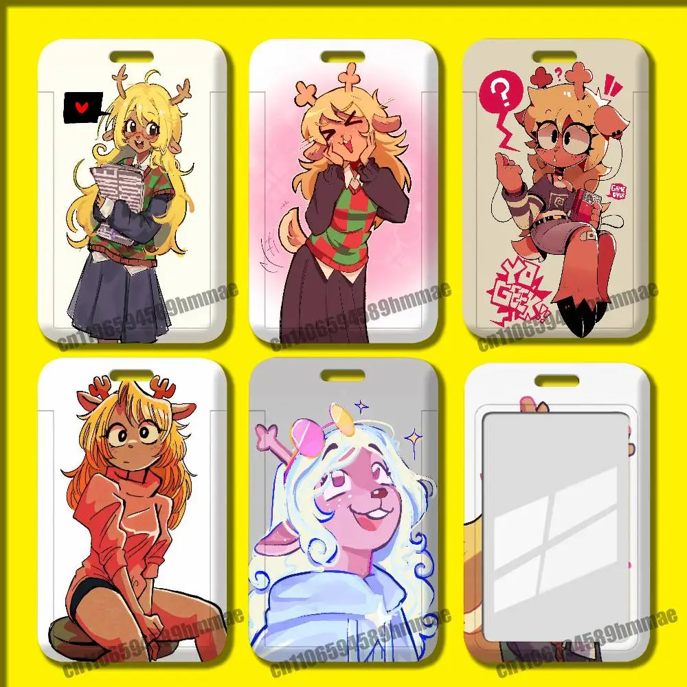 For D-Deltarune Noelle Holiday Employee ID Card Holder Office Badge Student Bank Work Credit Holders Hard Case Shell