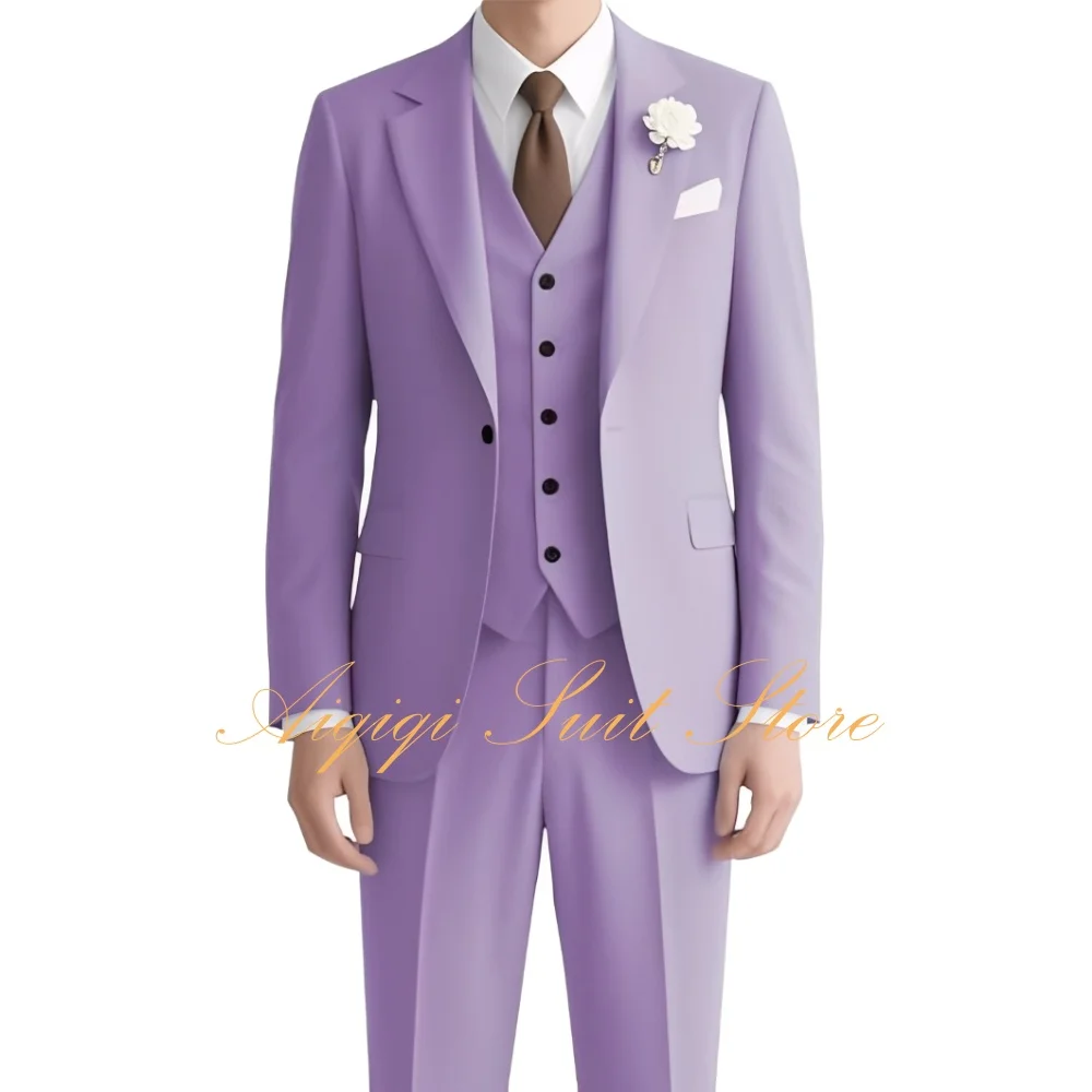 

Formal Men's Suit 3 Piece Classic Fit Suits for Men Jacket Vest Pants Tuxedo Wedding Prom Dinner Party Men Suit Set