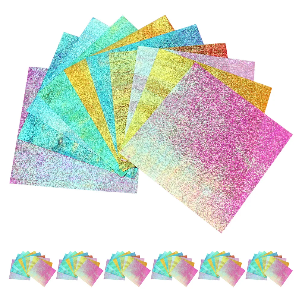 200 fogli di carta origami perlescente fogli quadrati lucidi colori misti per progetti pieghevoli di carta artigianale fai da te glitter art