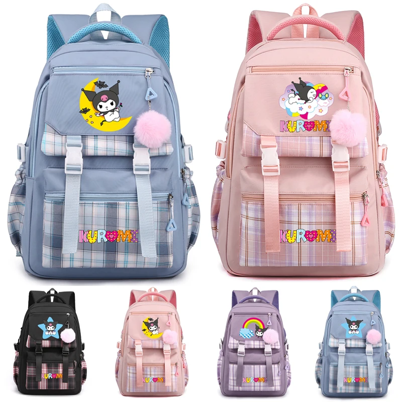 

Kawaii Sanrio Kuromi Backpack for girl boy Anime Printed Bookbag Women Bag Student Teenager Children Knapsack Schoolbag Rucksack