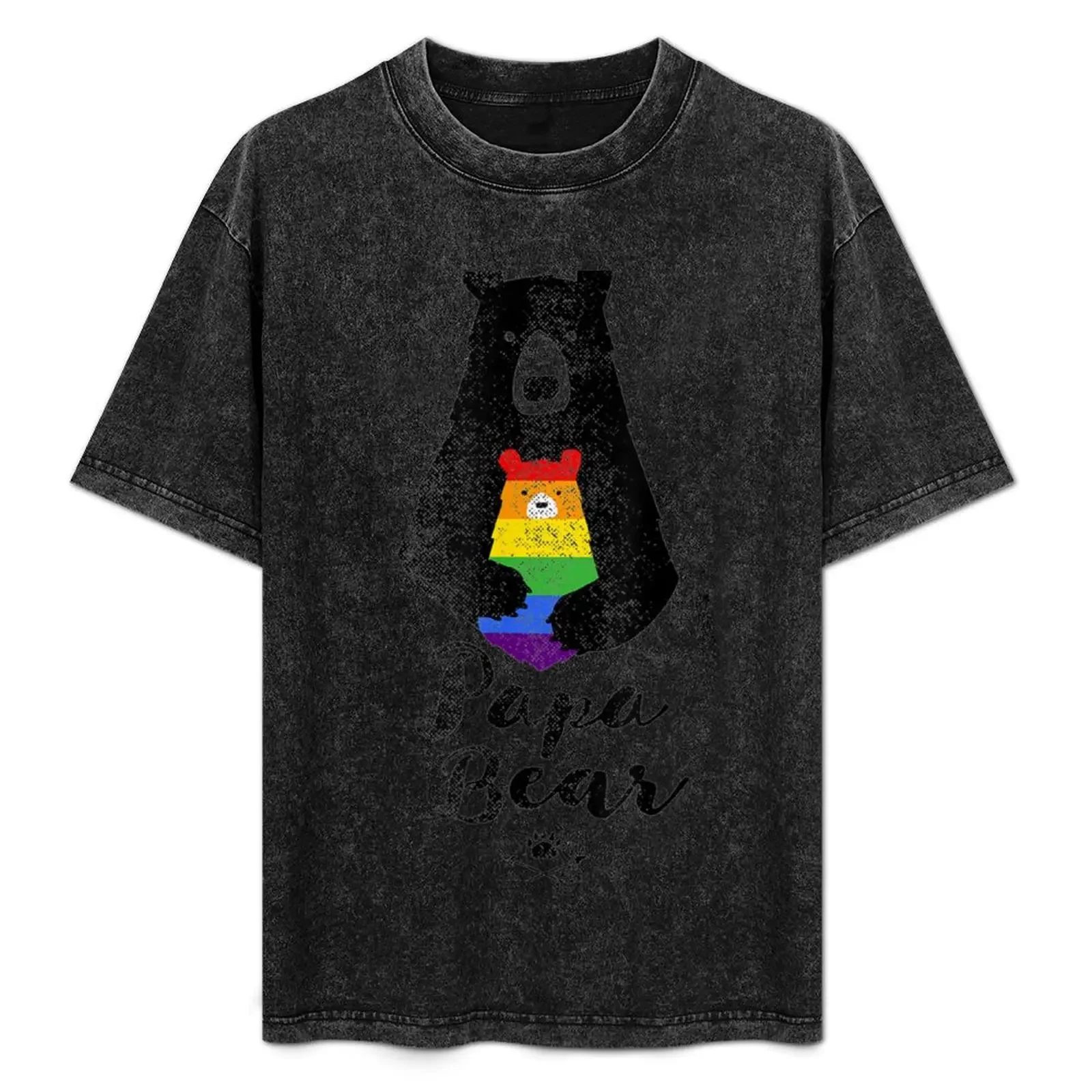 

Lgbt Dad & Mom Papa Bear Mama Bear Lgb T-Shirt man t shirts for men casual anime t shirts for man T-Shirt