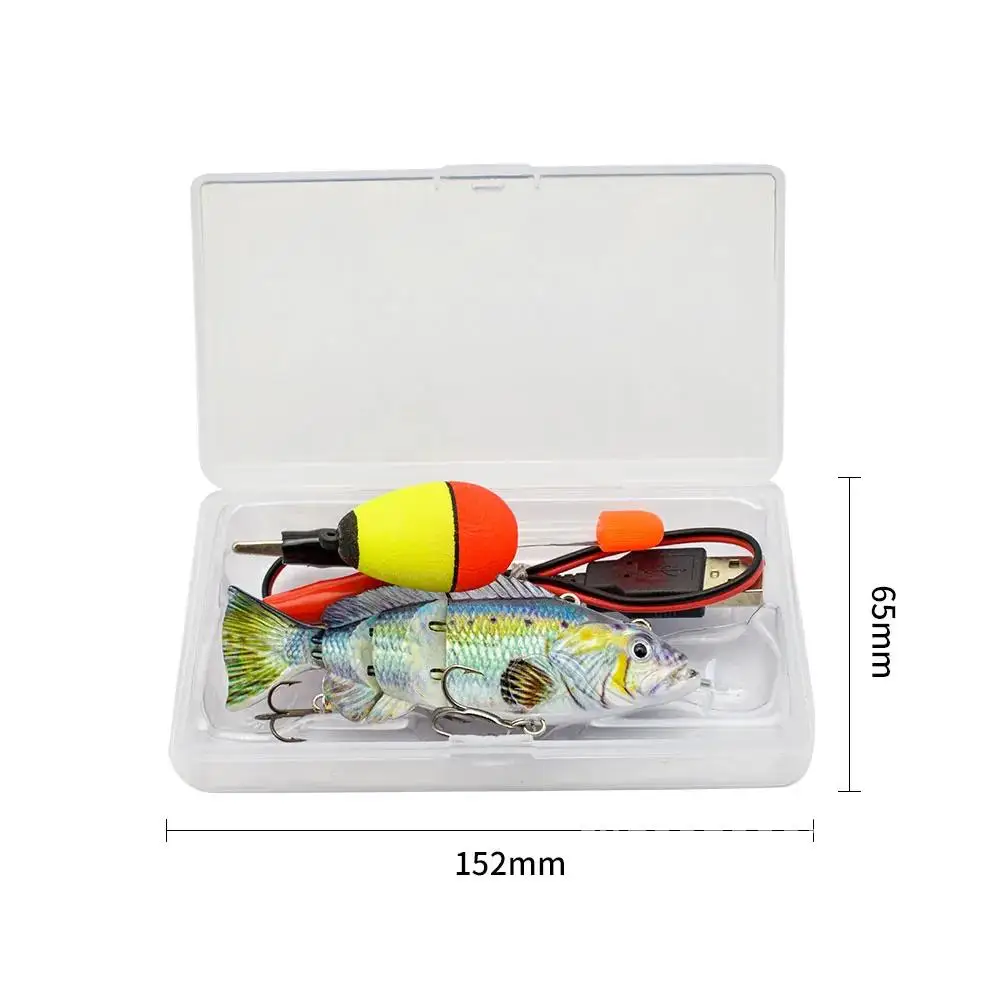 small 10cm Robotic Swimming Lures Fishing Auto Electric Lure Bait Wobblers For Swimbait USB Rechargeable Flashing LED light