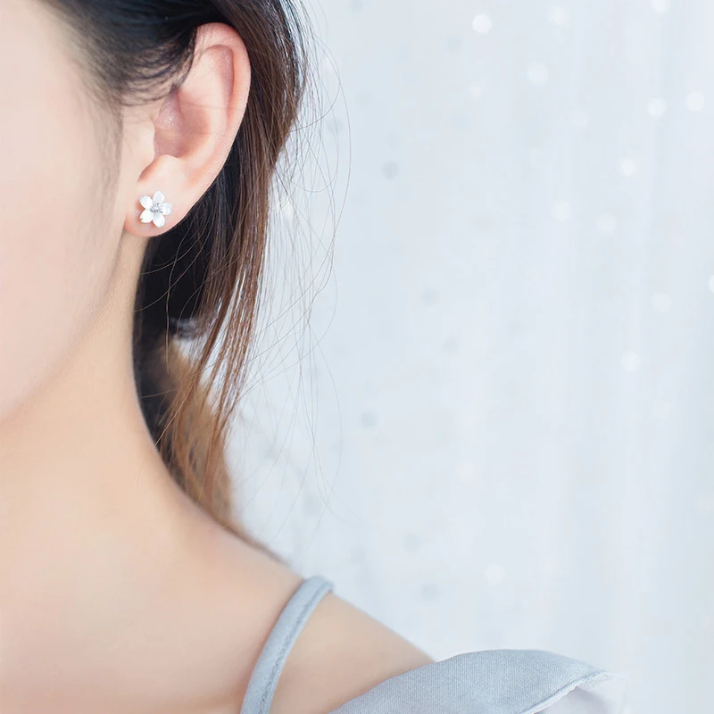 Modian – boucles d'oreilles en argent Sterling 925 authentique, en céramique, fleur, pour femme, plante, bijoux de luxe, déclaration de mariage, nouvelle collection 2020