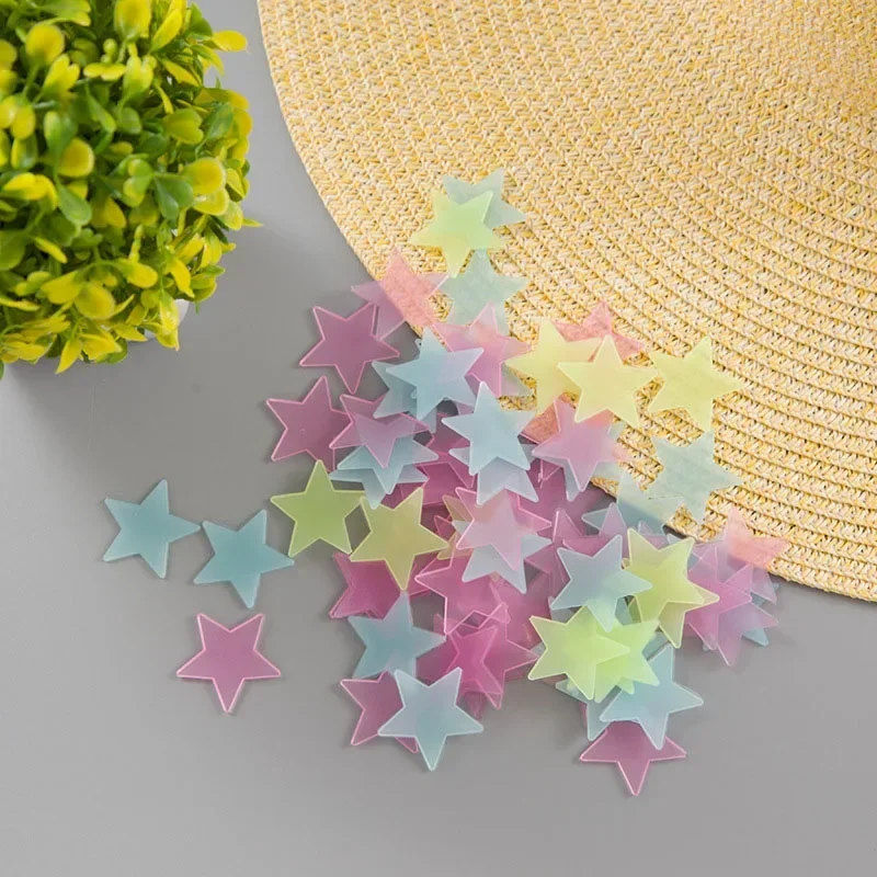 3D Glow Stickers Luminous Stars Baby Bedroom Beautiful Fluorescent In The Dark Toy Festival Gift Mix Color Hot Sale