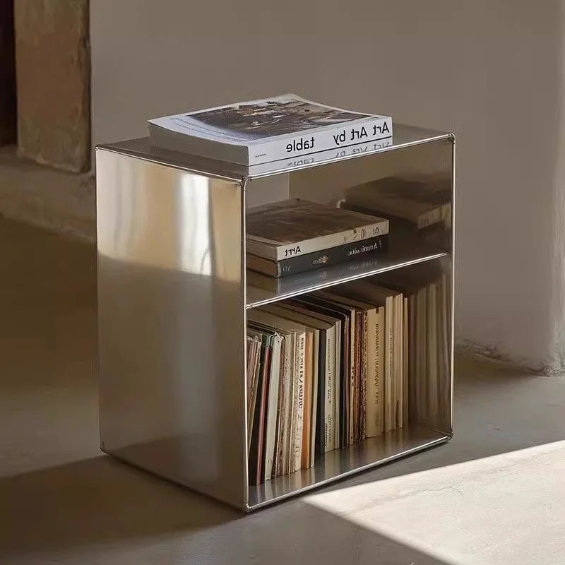 Metal Coffee Side Table Living Room Sofa Side in Ancient Style Table Coffee Shelf Magazine Shelf