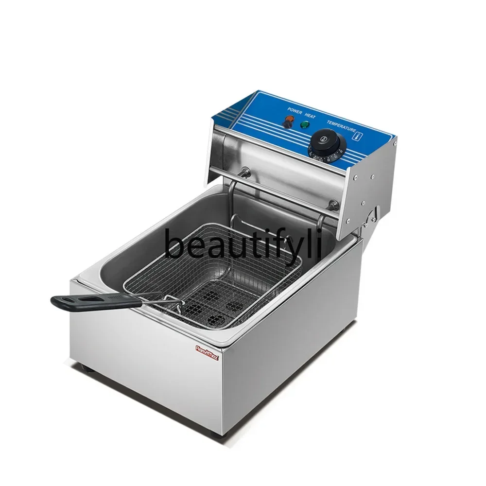 A61 Commercial Desktop Deep Fryer Single Sieve Electric Fryer Constant Temperature Single Double Oil Pot Catering