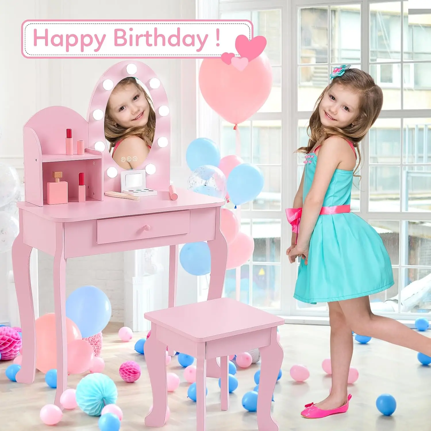 Kinder-Schminktisch im Prinzes – Dressing Table Vanity With Lighted Mirror Bewertung und Preis