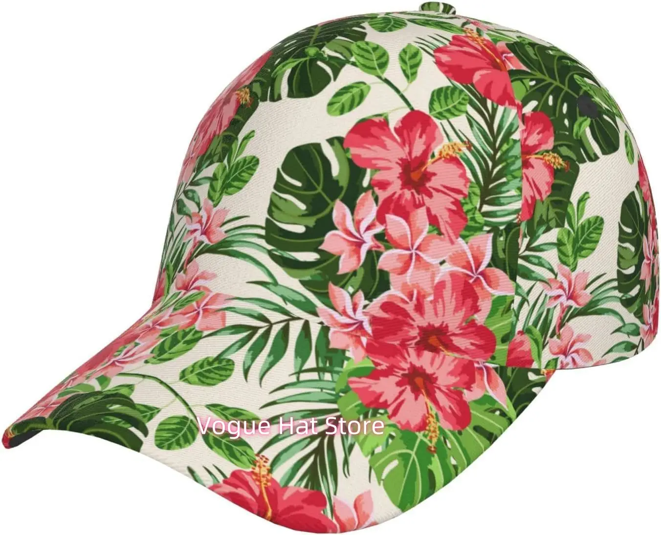 Hawaii Tropical Flower Baseball Hats Women Men Trucker Hat Adjustable Hawaiian Snapback Baseball Cap Hat