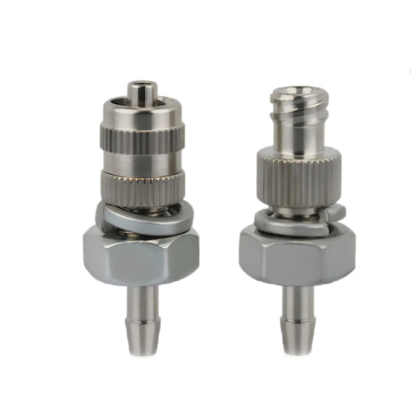 Pneumatic Metal Threaded Syringe Connector Male to Female, Luer Lock Extension Adaptor Joint, Luer Lock Fitting 5/10pcs