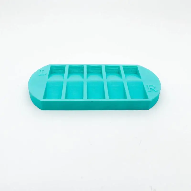8 Grid Nail Tip Storage Tray L R Mark False Nail Display Organizer Reusable Nail Art Plate Salon Home Manicure