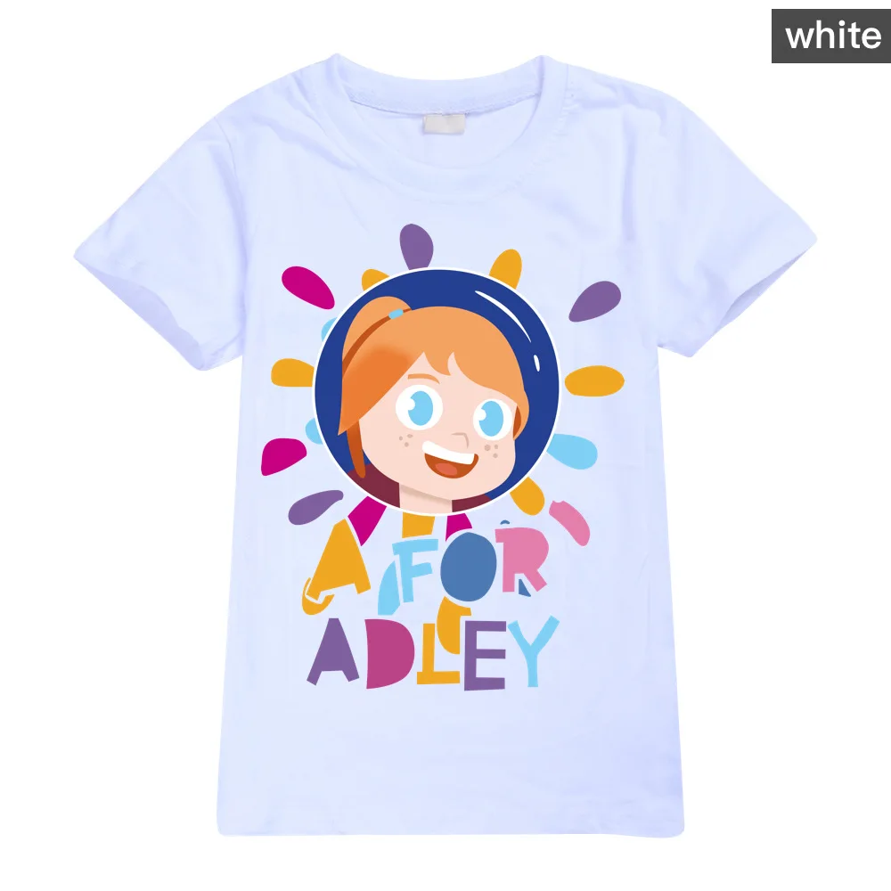 A for Adley Tshirt Girls Boys Clothes 3D Print T-shirt Short Sleeve Harajuku Tops Streetwear Video New Game Fashion Kids Tees