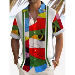 Herren hemd Sommer Casual Fashion Kurzarmhemd für Herren lose atmungsaktive Hawaii hemd Mann lässig Herren bekleidung Top