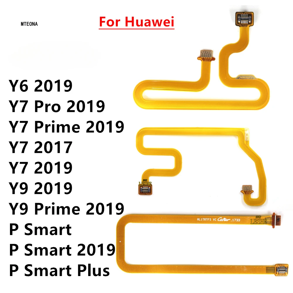 Sensor de Huella Digital, Escáner Touch ID, Cable Flexible del Botón de Inicio para Huawei Y6, Y7 Prime, Pro 2017, Y9 2018, P Smart Plus 2019
