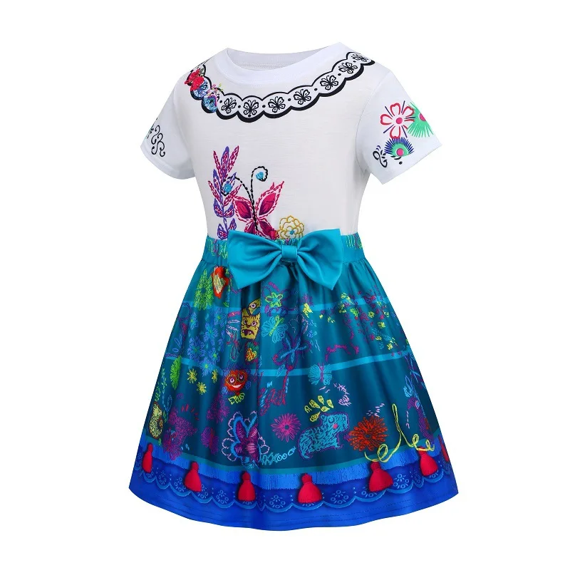 Girls Dress Encanto Fancy Dresses for Carnival Halloween Princess Dress