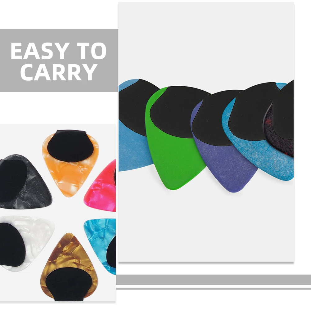 

10pcs Guitar Grips Silicone Guitar Pick Grips Silicone Self-adhesive Anti-slip Stickers for Paddle Practical Supplies