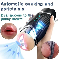 Automatic Man Masturbator Cup Blowjob Artificial Vagina Vibrator Heating Voice Men Penis Trainer Adults Masturbating Sex Toys