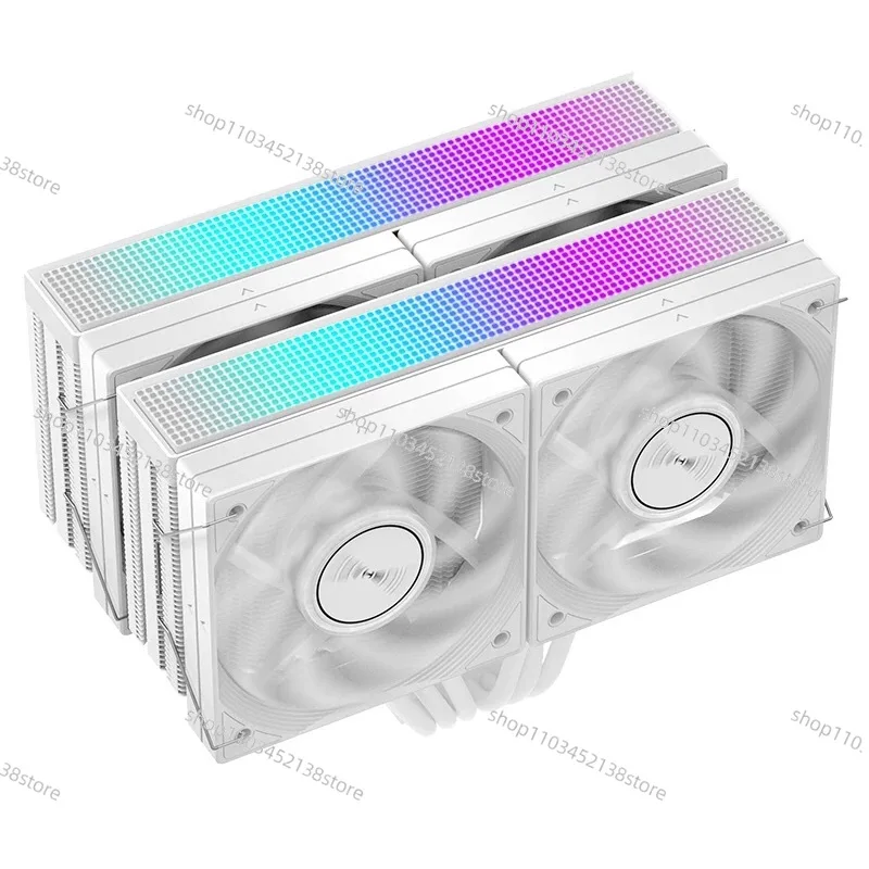 

6 тепловых трубок JF15K, двойной башенный радиатор процессора, 10 см, 4 вентилятора ШИМ, воздушное охлаждение, экономия памяти, дизайн