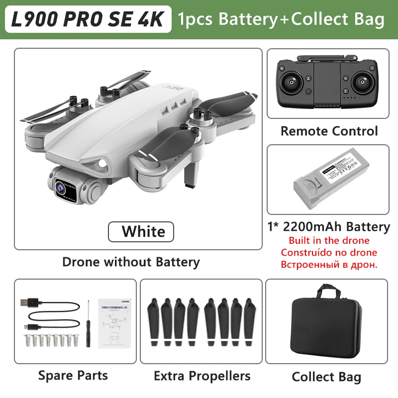 L900 Pro SE MAX GPS Drone 4K Professioneel Met Camera WIFI 360 Obstakel vermijden FPV Borstelloze Motor RC Quadcopter Mini Drone - afbeelding 1