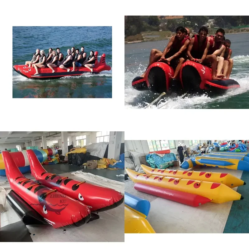 Customized Towable Shark Banana Boat Towable Tubes for Ocean Water Sports
