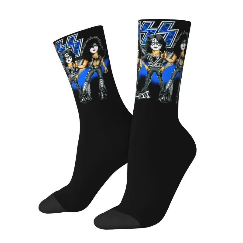 Custom Kisse Band Rock Roll Men Women Crew Socks Unisex Cool 3D Printing Dress Socks