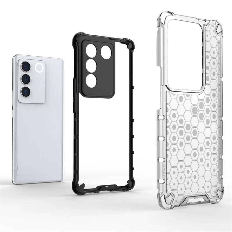 For Vivo V27 Pro Case Vivo V27E V23 V25 V27 Pro Cover Armor PC Shockproof Soft Silicone Protective Phone Back Cover Vivo V27 Pro