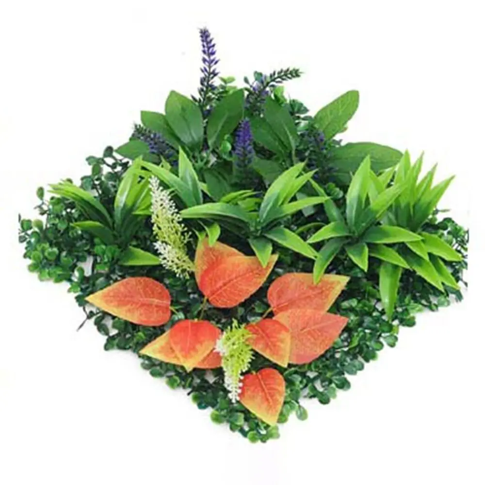 DIY Artificial Plant Wall Panel Lifelike 25*25cm Simulation Maple Plant Sheet No Watering Durable Artificial Eucalyptus Carpet