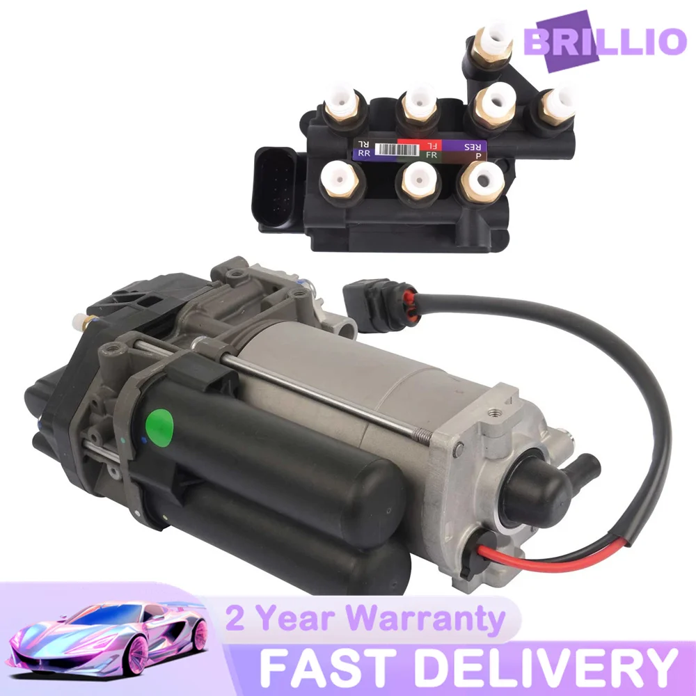 

Air Suspension Compressor + Valve Block 4M0616005 4M0616005F 4M0616005G For Audi Q7 Q8 SQ7 Bentley Lamborghini