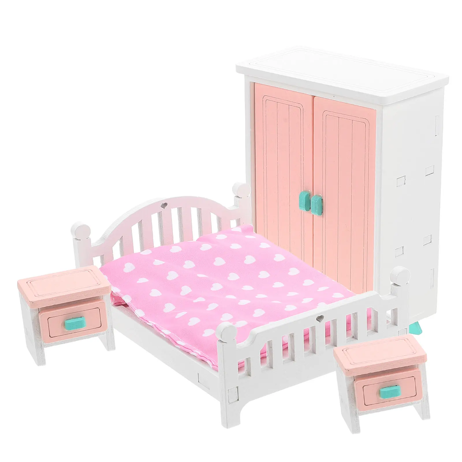7-pcs-miniature-dollhouse-furniture-halloween-christmas-new-year-complete-bedroom-furniture-set-collector-display-shelf-wardrobe