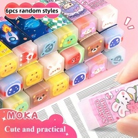 10Pcs Cute Cartoon Jelly Erasers - Vibrant Fruit, Flower & Animal Designs, Cube-Shaped, Erasers for Students & Artist